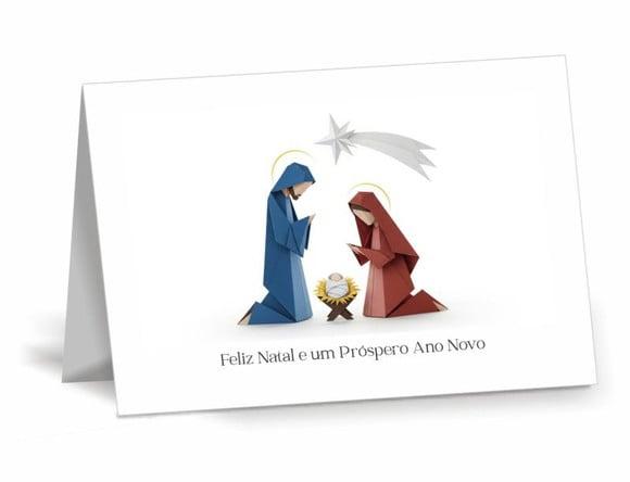 Cartão de Natal Personalizado com Dobra
