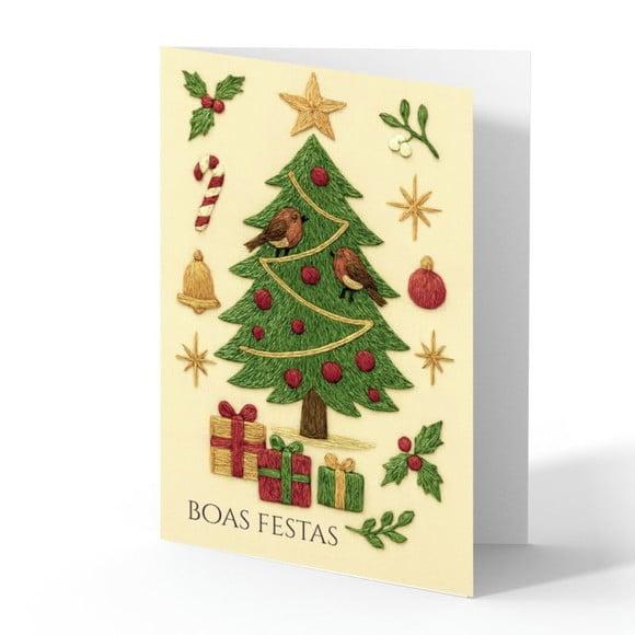 Cartão de Natal Personalizado com Dobra