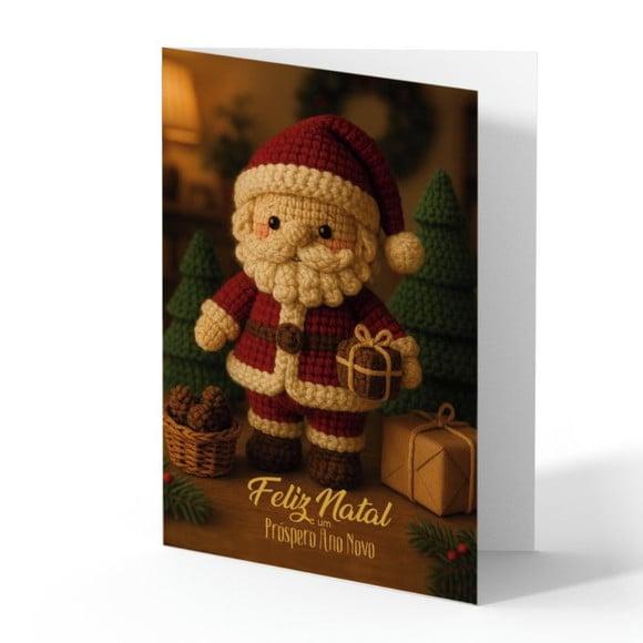 Cartão de Natal Personalizado com Dobra