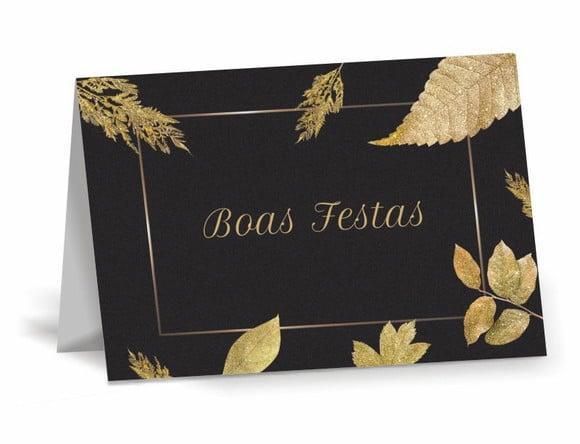 Cartão de Natal Personalizado com Dobra