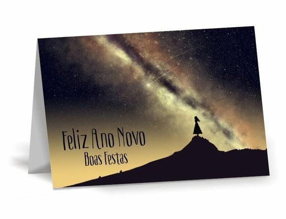 Cartão de Natal Personalizado com Dobra