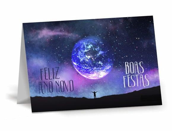 Cartão de Natal Personalizado com Dobra 20-003