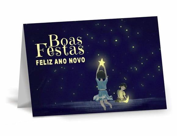 Cartão de Natal Personalizado com Dobra 20-004