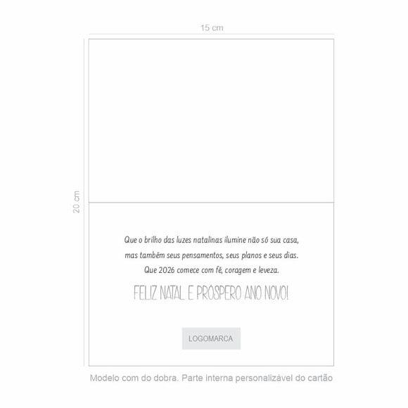 Cartão de Natal Personalizado com Dobra 20-003