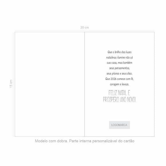Cartão de Natal Personalizado com Dobra 20-012