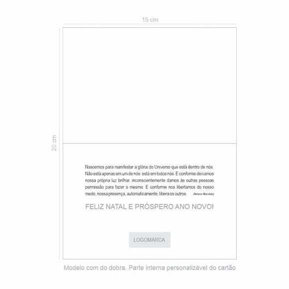 Cartão de Natal Personalizado com Dobra 20-075