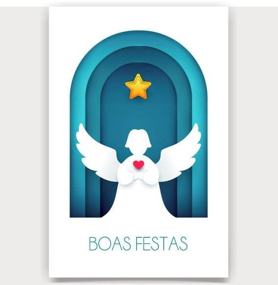 Cartão de Natal Personalizado com Dobra 20-052