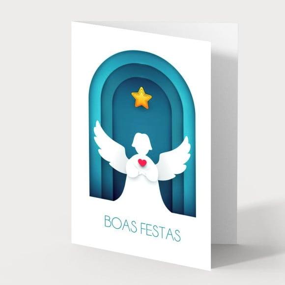 Cartão de Natal Personalizado com Dobra 20-052