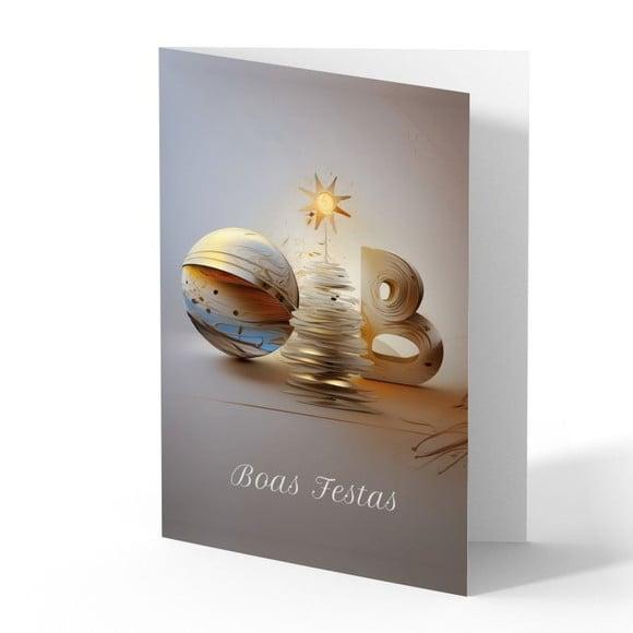 Cartão de Natal Personalizado com Dobra Oab