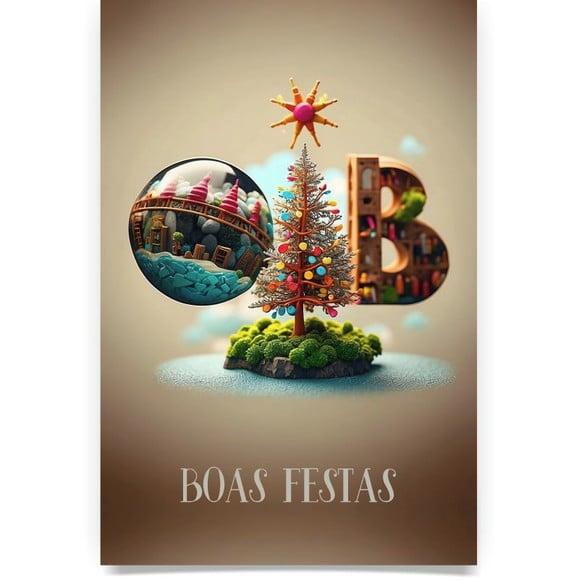 Cartão de Natal Personalizado com Dobra Oab