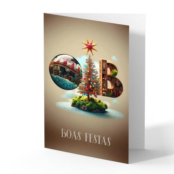Cartão de Natal Personalizado com Dobra Oab