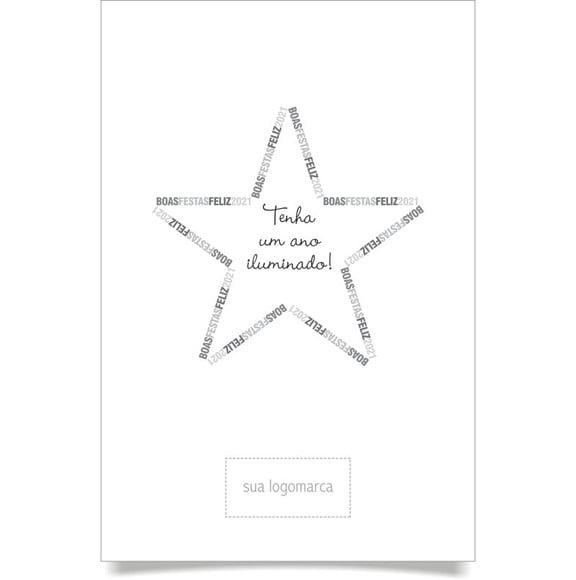 Cartão de natal personalizado com dobra, hotstamp verde