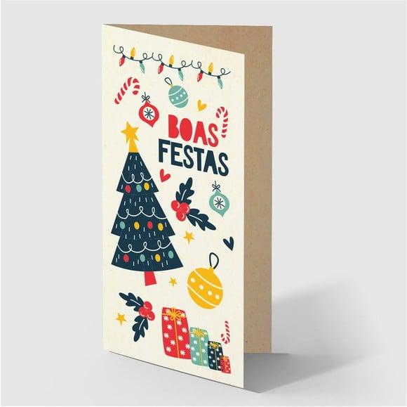 Cartão de Natal Personalizado Estreito, 25-009