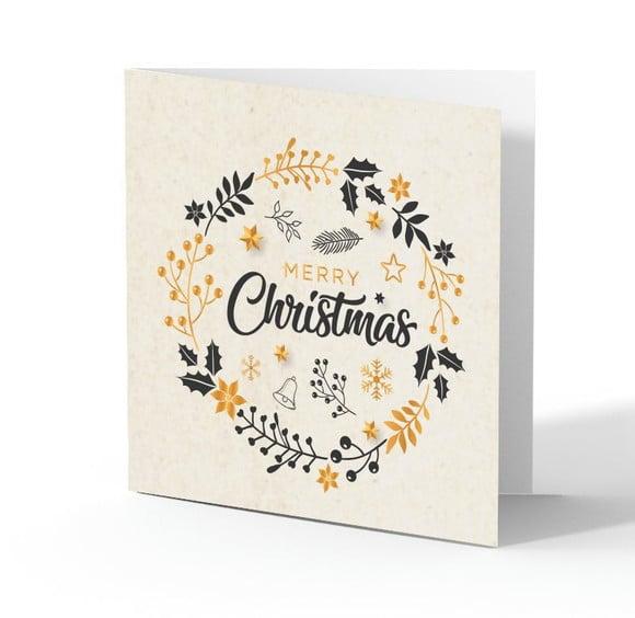 Cartão de Natal Quadrado Personalizado Reciclado 41-002