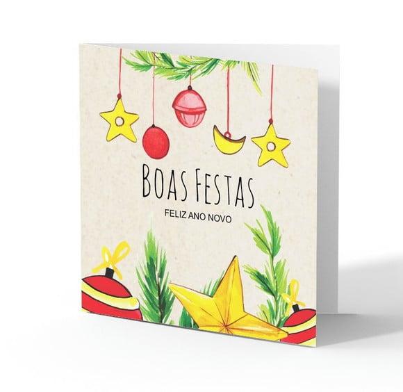 Cartão de Natal Quadrado Personalizado Reciclado 41-003