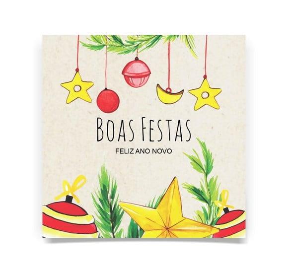 Cartão de Natal Quadrado Personalizado Reciclado 41-003