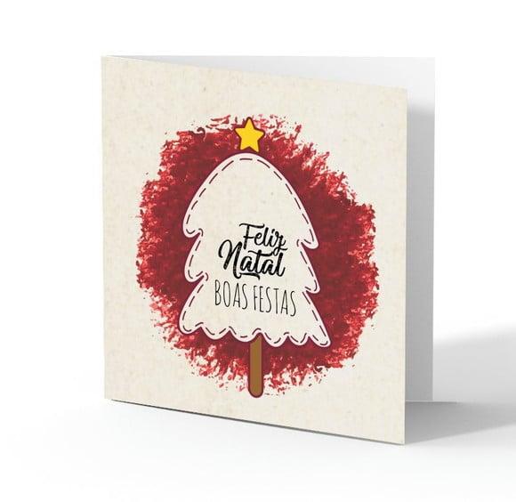 Cartão de Natal Quadrado Personalizado Reciclado 41-004