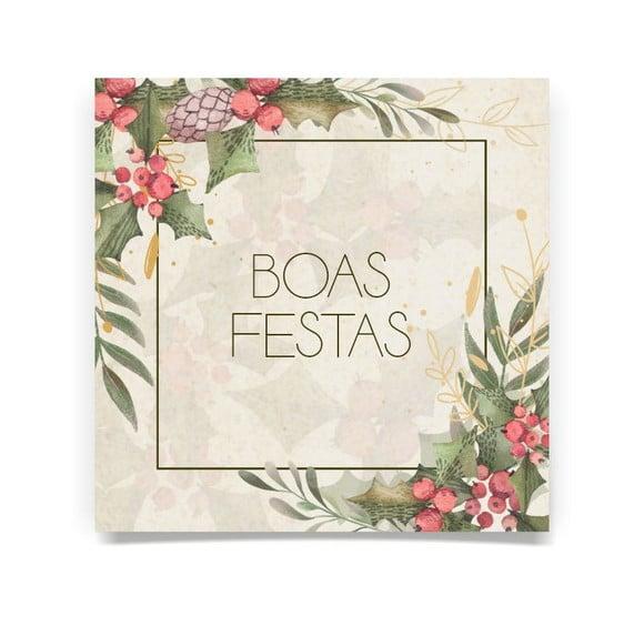 Cartão de Natal Quadrado Personalizado Reciclado 41-008