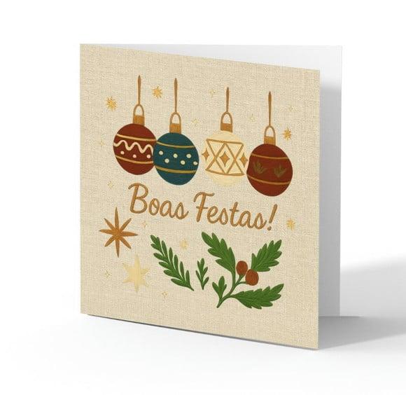Cartão de Natal Quadrado Personalizado Reciclado 41-017