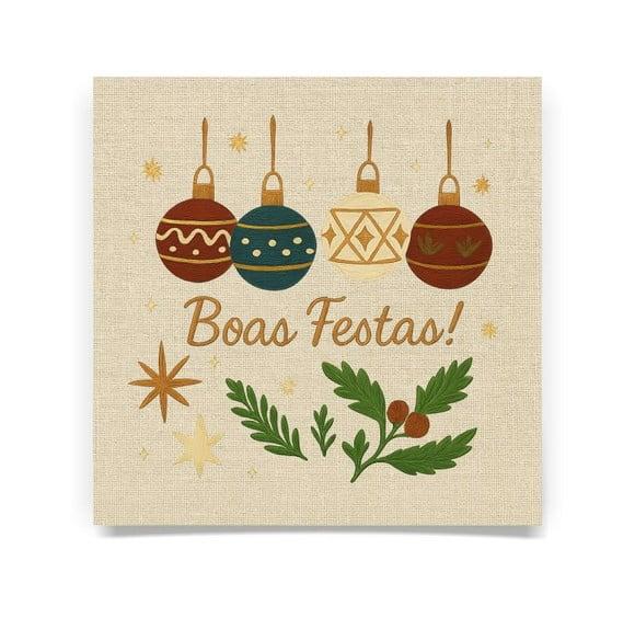 Cartão de Natal Quadrado Personalizado Reciclado 41-017