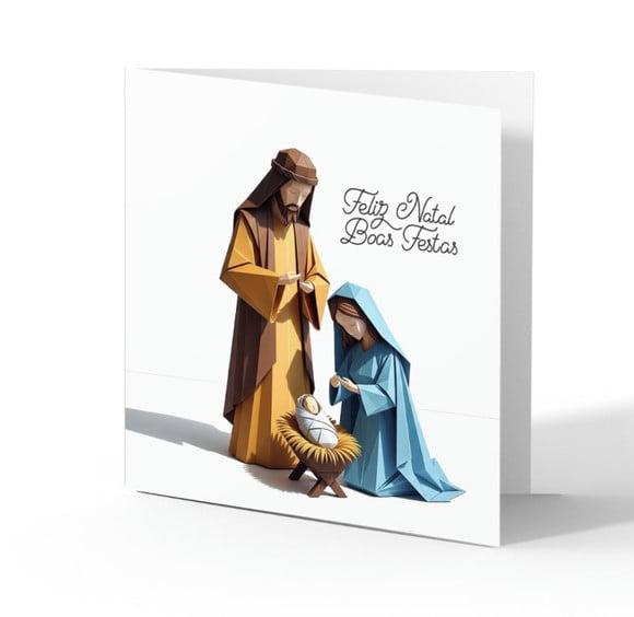 Cartão de Natal Quadrado Personalizado Reciclado 41-019