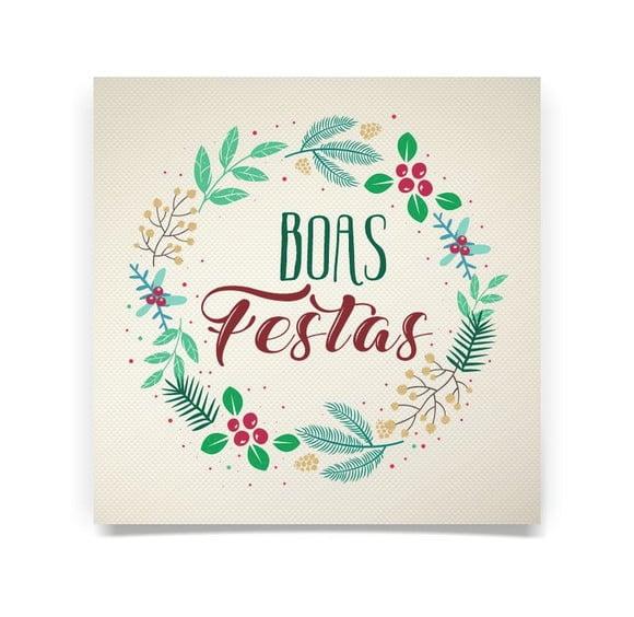 Cartão de Natal Quadrado Personalizado Reciclado 51-003