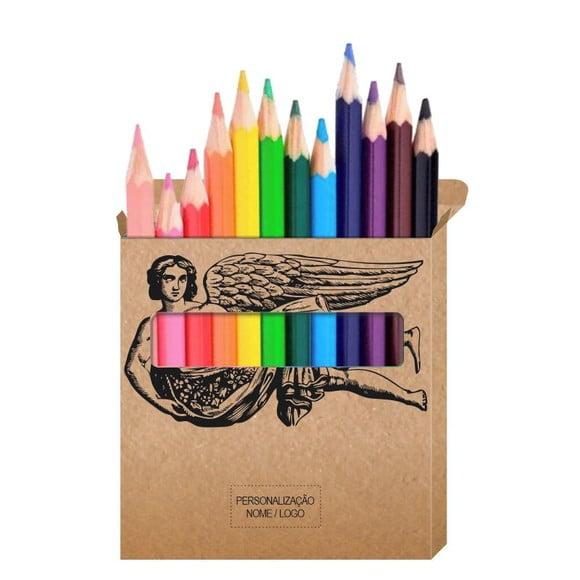 Cartão de Pintar + Lápis de Cor, Personalizados. Anjo.