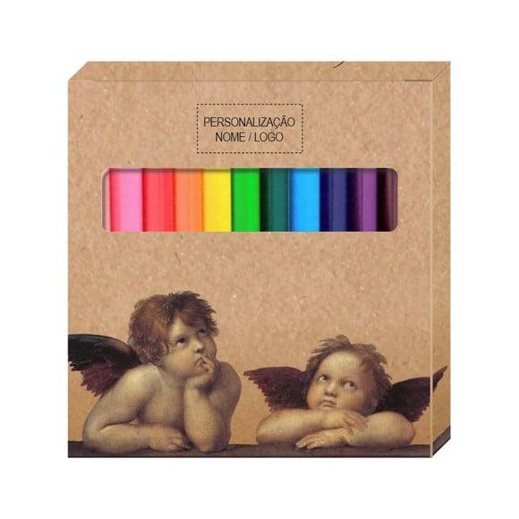 Cartão de Pintar + Lápis de Cor, Personalizados. Anjos Vinci