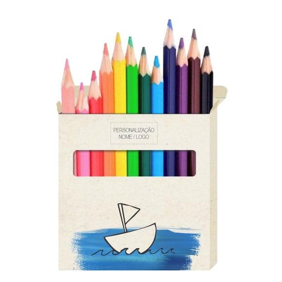 Cartão de Pintar + Lápis de Cor, Personalizados. Barquinho.