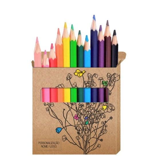 Cartão de Pintar + Lápis de Cor, Personalizados. Brotinhos.