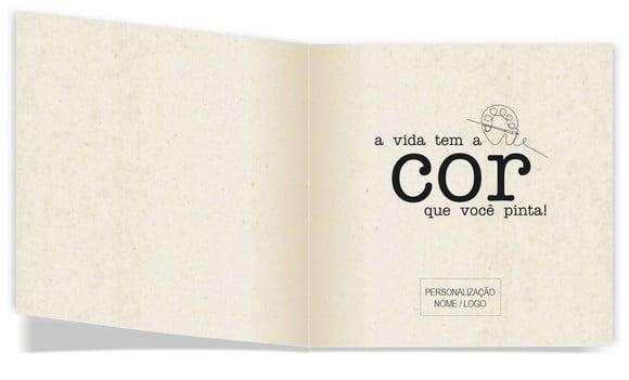 Cartão de Pintar + Lápis de Cor, Personalizados. Castelo.
