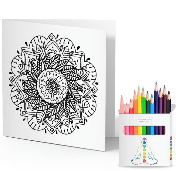 Cartão de Pintar + Lápis de Cor, Personalizados. Chacras,