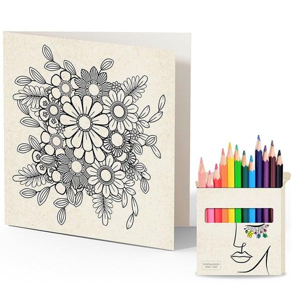 Cartão de Pintar + Lápis de Cor, Personalizados. Despertar.