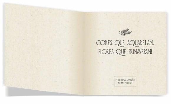 Cartão de Pintar + Lápis de Cor, Personalizados. Florais.