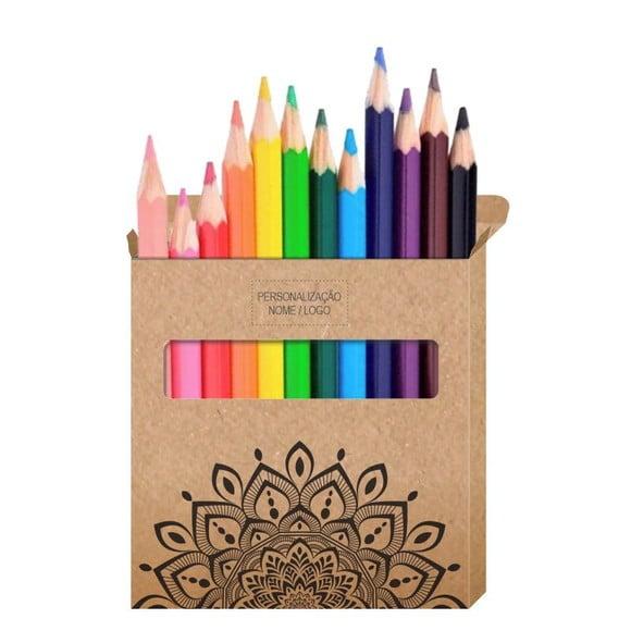 Cartão de Pintar + Lápis de Cor, Personalizados. Mandala.