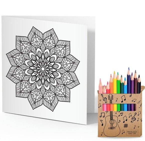Cartão de Pintar + Lápis de Cor, Personalizados. Som e Cor.