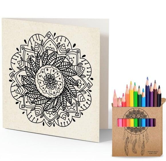 Cartão de Pintar + Lápis de Cor, Personalizados. Sonhos.