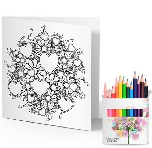 Cartão de Pintar + Lápis de Cor, Personalizados. Voadores,