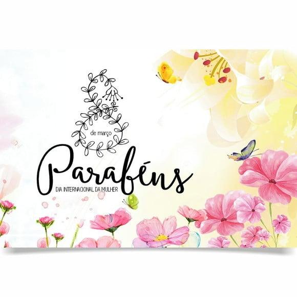 Cartão Dia Internacional da Mulher personalizado