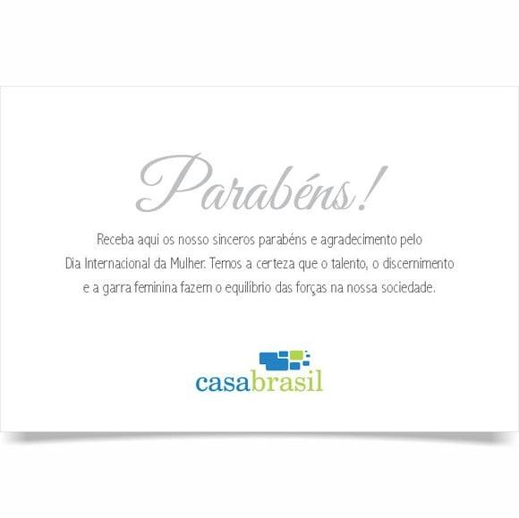 Cartão Dia Internacional da Mulher personalizado