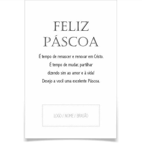 Cartão Feliz Páscoa, personalizado