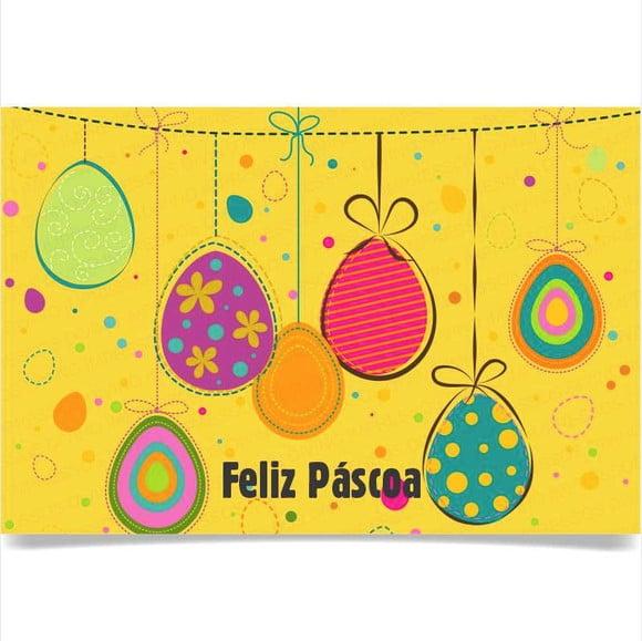 Cartão Feliz Páscoa, personalizado
