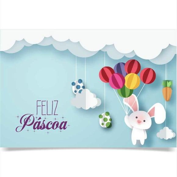 Cartão Feliz Páscoa, personalizado