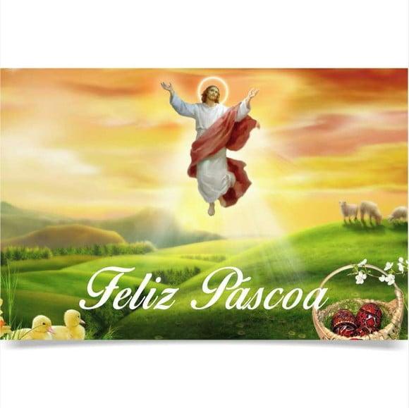 Cartão Feliz Páscoa, personalizado