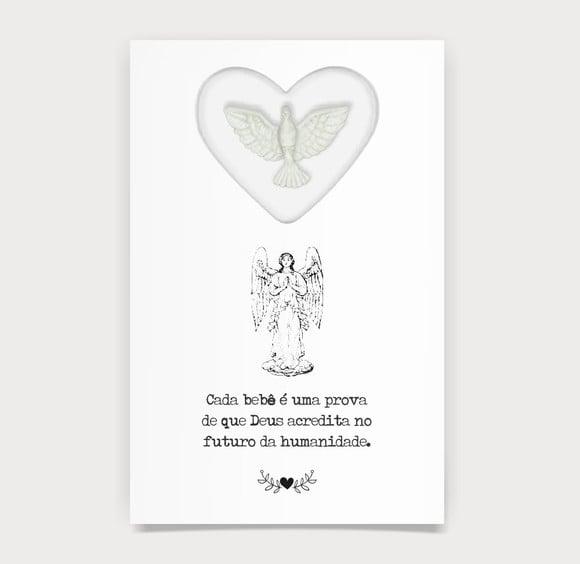 Cartão Maternidade Person c/ Aplique Div. Esp. Santo