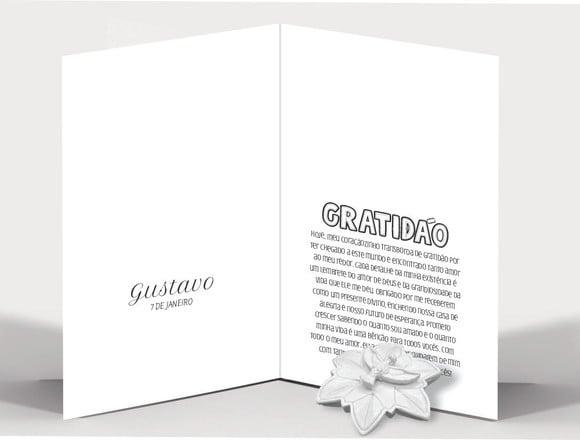 Cartão Maternidade Person c/ Aplique Mandala Div Esp Santo