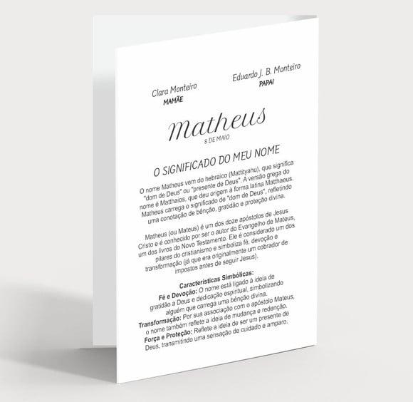 Cartão Maternidade Person, c/ Aplique Divino Espírito Santo