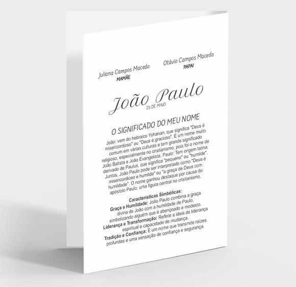 Cartão Maternidade Person. c/ Aplique Mini Coração Branco