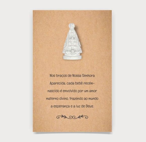 Cartão Maternidade Personalizado c/ Aplique Nsra. Aparecida.