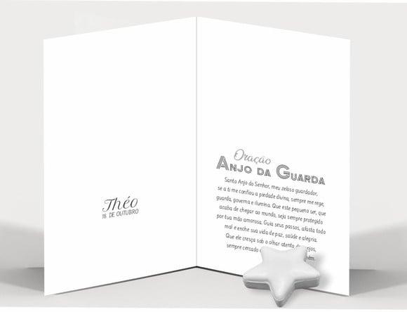 Cartão Maternidade Personalizado c/ Aplique Sabonete Estrela